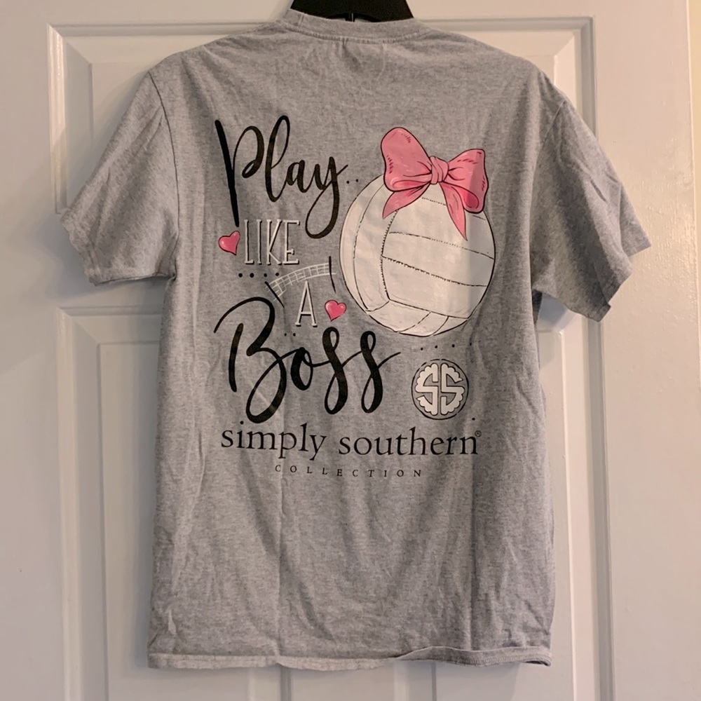Simply Southern, Play Like a boss, Volleyball shirt, size medium